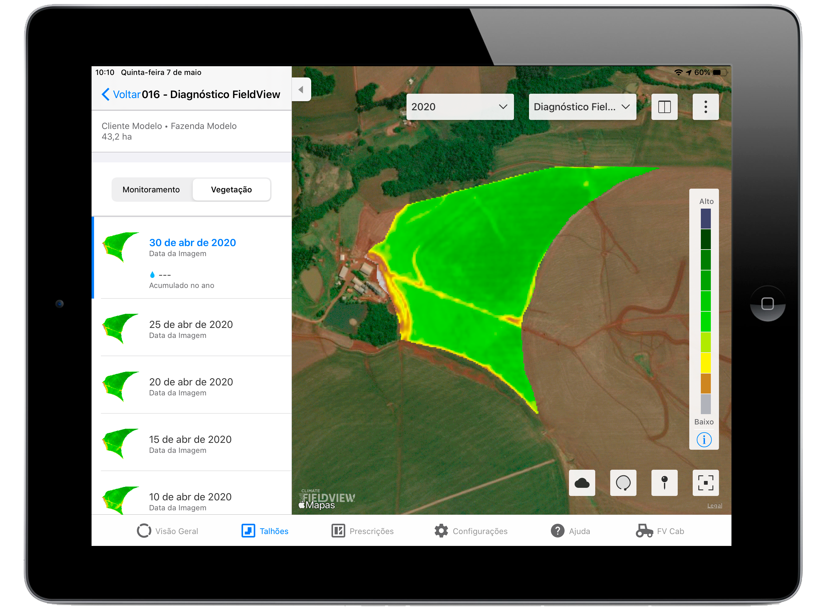 Captura de pantalla de Diagnóstico FieldView